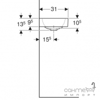 Мебельная раковина Geberit iCon 124053000 белая