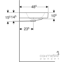 Меблева раковина Geberit iCon 124060000 біла