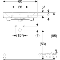 Мебельная раковина Geberit iCon 124060000 белая