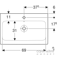 Мебельная раковина Geberit iCon 124075000 белая