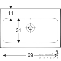 Мебельная раковина Geberit iCon 124078000 белая