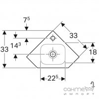 Подвесная угловая раковина Geberit iCon 124729000 белая