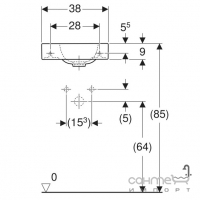 Мебельная раковина Geberit iCon 124836000 белая