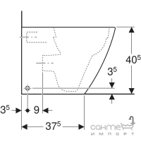 Безободковый напольный унитаз под скрытый бачок Geberit iCon Square 211910000 белый