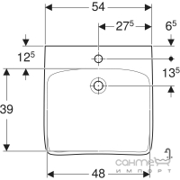 Подвесная раковина для маломобильных особ Geberit Selnova Comfort 500.187.01.7 белая