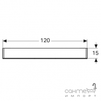 Подвесной зеркальный шкафчик с LED-подсветкой, розеткой и сенсором Geberit Option 500.207.00.1