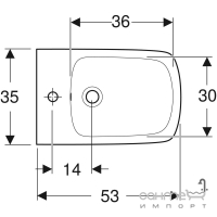 Подвесное биде Geberit Selnova Square 500.271.01.5 белое