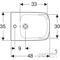 Подвесное биде Geberit Selnova Compact 500.272.01.7 белое