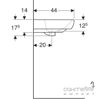 Подвесная раковина Geberit Selnova Square 500.290.01.7 белая