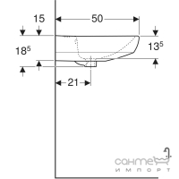 Подвесная раковина Geberit Selnova 500.297.01.7 белая