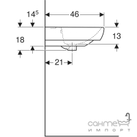 Подвесная раковина Geberit Selnova Square 500.300.01.7 белая