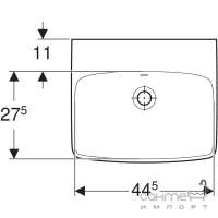 Подвесная раковина Geberit Selnova Square 500.301.01.7 белая