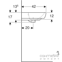 Подвесная раковина Geberit Selnova Square 500.301.01.7 белая