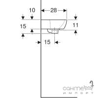 Подвесная раковина Geberit Selnova Square 500.316.01.7 белая