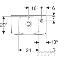 Подвесная раковина Geberit Selnova Compact 500.318.01.5 белая