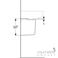 Полупьедестал для раковины Geberit Selnova 500.329.01.7 белый