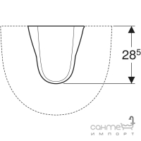 Полупьедестал для раковины Geberit Selnova 500.329.01.7 белый