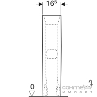 Пьедестал для раковины Geberit Selnova Square 500.342.01.7 белый