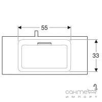 Меблева раковина Geberit One 500.395.01.3 біла/накладка біла
