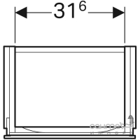 Подвесная тумба под раковину Geberit Xeno2 500.502.01.1 матовая белая