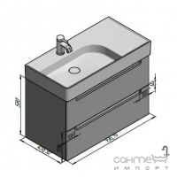 Підвісна тумба з раковиною Fancy Marble Edge-2-10-13 950 кольори в асортименті