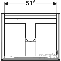 Подвесная тумба под раковину Geberit Xeno2 500.506.01.1 глянцевая белая