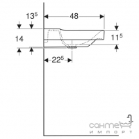 Мебельная раковина Geberit Xeno2 500.531.01.1 белая