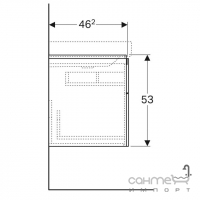 Підвісна тумба під раковину Geberit Xeno2 500.516.43.1 сіре дерево