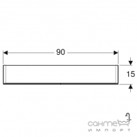 Подвесной зеркальный шкафчик с LED-подсветкой, розеткой и сенсором Geberit Option 500.583.00.1