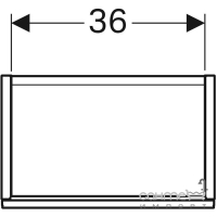 Підвісна тумба під раковину Geberit Acanto 500.607.01.2 білий глянець/фасад скло