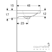 Раковина Geberit Acanto 500.621.01.2 белая