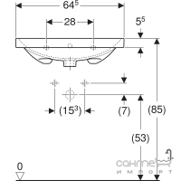 Раковина Geberit Acanto 500.621.01.2 біла