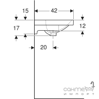 Раковина Geberit Acanto 500.631.01.2 белая