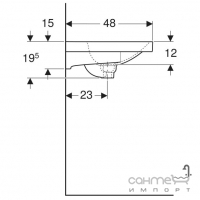 Раковина Geberit Acanto 500.622.01.2 белая