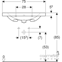 Раковина Geberit Acanto 500.622.01.2 белая