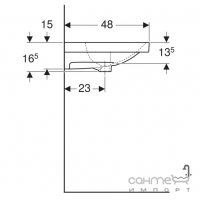 Раковина Geberit Acanto 500.623.01.2 белая