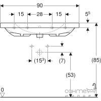 Раковина Geberit Acanto 500.623.01.2 белая