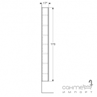 Подвесной плоский пенал Geberit Acanto 500.637.01.2 глянцевый белый/фасад стекло