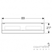 Подвесной зеркальный шкафчик с LED-подсветкой, розеткой и сенсором Geberit Acanto 500.646.00.2 дуб мистик