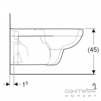 Подвесной безободковый унитаз для маломобильных особ Geberit Selnova Comfort Square 500.791.01.7 белый