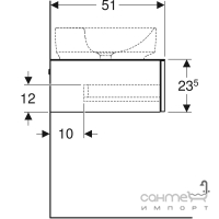 Подвесная тумба с столешницей под настольную раковину Geberit VariForm 501.159.00.1 белая матовая