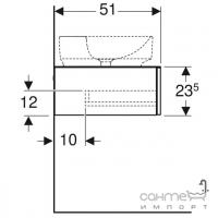Підвісна тумба зі стільницею під настільну раковину Geberit VariForm 501.178.00.1 лава