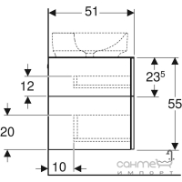 Подвесная тумба с столешницей под настольную раковину Geberit VariForm 501.183.00.1 белая матовая