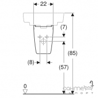 Полупьедестал для раковины Geberit Selnova Compact 501.448.00.7 белый