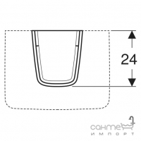 Полупьедестал для раковины Geberit Selnova Compact 501.448.00.7 белый