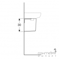 Полупьедестал для раковины Geberit Selnova Square 501.477.00.7 белый