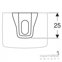 Полупьедестал для раковины Geberit Selnova Square 501.477.00.7 белый