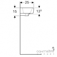 Подвесная раковина Geberit Selnova Compact 501.506.00.7 белая