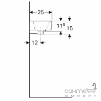 Подвесная раковина Geberit Selnova Compact 501.507.00.7 белая