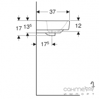 Подвесная раковина Geberit Selnova Compact 501.509.00.7 белая